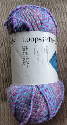 Loops & Threads IMPRESSIONS Acrylic Yarn Blue Raspberry 246 yds/5.29 oz ea
