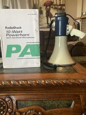 Radio Shack 10 W Power Horn Micrófono de Mano Sirena Megáfono Bullhorn 