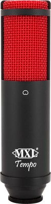 TEMPO-KR Mac and PC Compatible USB 2.0 Powered Condenser Microphone - Black/Red