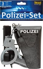 Idena - Polizei Set, Pistole, Halfter und Handschellen, Spielset, Fasching