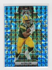 2023 Panini Mosaic #84 AJ Dillon Reactive Blue Mosaic