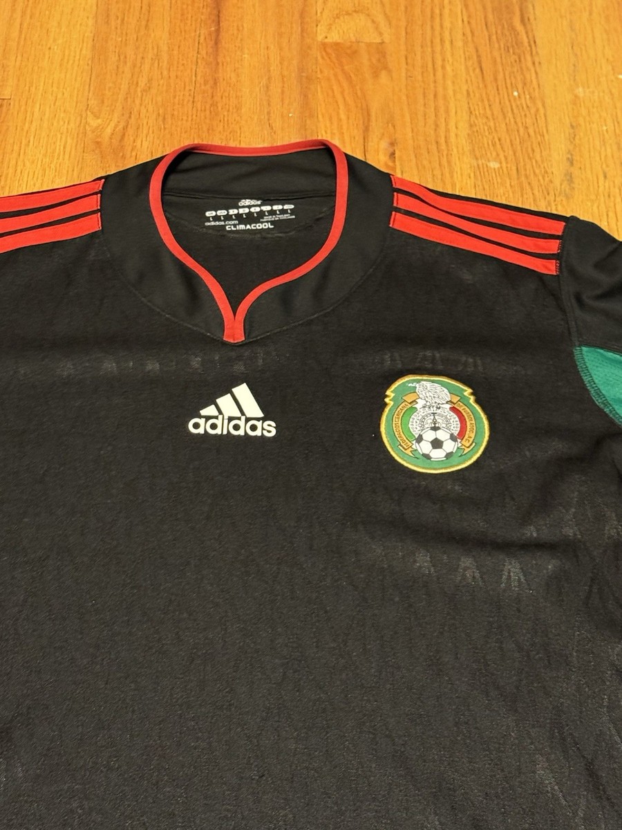 2010 World Cup Adidas Mexico Jersey Mens Large Black Green White