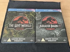 Jurassic Park 2 & 3 Zavvi UK Exclusive Blu-ray Steelbooks New/Sealed