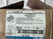 Thomas & Betts H200GR-TB, 2",  Insulated, Grounding Hub, Box Of 5, NEW OPEN BOX