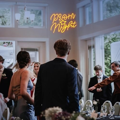 Prom Night Neon Sign for Wall Decor LED Words Neon Light by USB Powered Yellow - Picture 8 of 8
