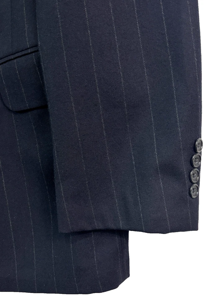 Traje Pantalón De Colección Años 90 Evan Picone 44L 33x32 2 Piezas Doble Pecho Franela Lana EE. UU. Foto 3 de 4