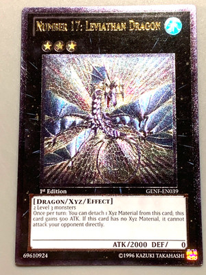 yugioh Number 17: Leviathan Dragon GENF-EN039 Ultimate Rare 1st Ed