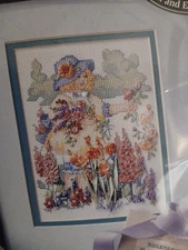 Bucilla Silk Ribbon Embroidery Cross Stitch Kit Vtg Flower Girl 33537 NOS SEALED