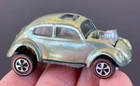 Vintage Hot Wheels Redline 1968 LIGHT LIME Custom Volkswagen US - KILLER FADE!