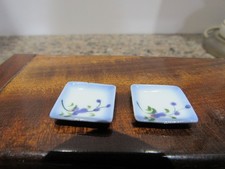 Dollhouse Miniature TWO BLUE ORCHID SQUARE PL...