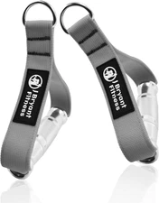 Metal Gym Handles for Cable Machine Attachment - Heavy Duty Aluminum Alloy