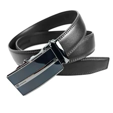 Genuine Leather Mens Ratchet Belt Belts For Men Adjustable Automatic Buckle 02