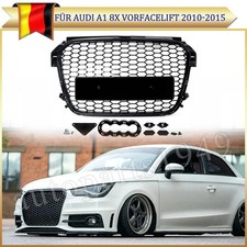 Für Audi A1 8X S-Line S1 2010-2015 RS1 Glanz Schwarz Kühlergrill Schwarz Wabe DE