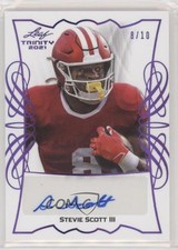2021 Leaf Trinity Portraits Purple Spectrum 8/10 Stevie Scott III Auto 7ba