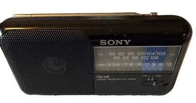 Sony ICF-350W 2 Band FM/AM Portable Receiver Tested Working VGC