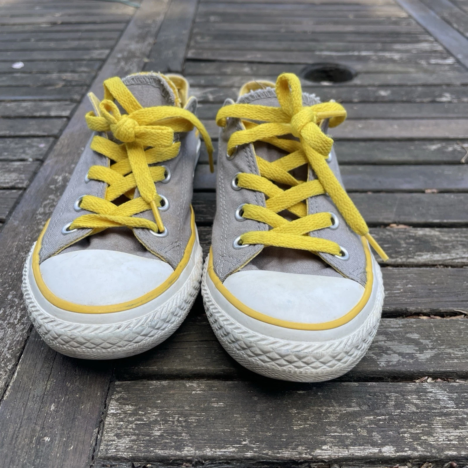 Converse All Star grigie e gialle taglia 1