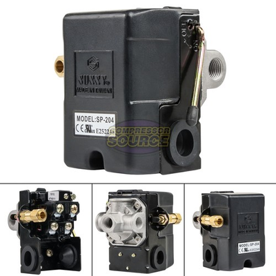 #ad Heavy Duty 25 Amp Air Compressor Pressure Switch Control Valve 95 125 PSI 4 Port $22.95