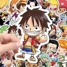 One Piece Anime Stickers 55pc Waterproof Decals for Skateboard Laptop Phone
