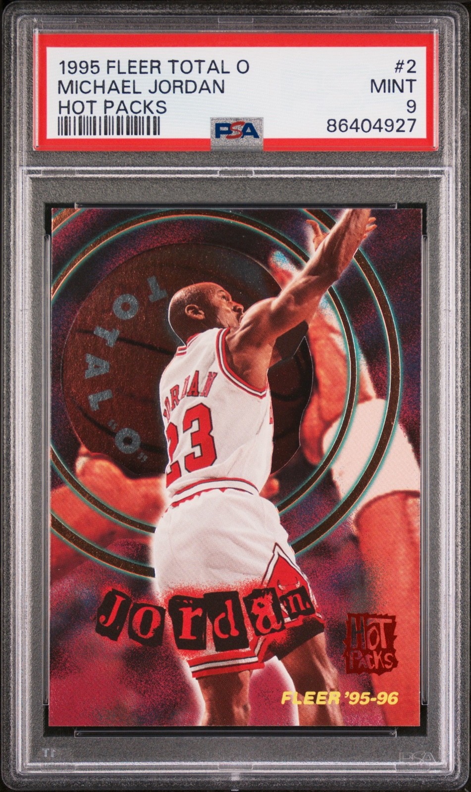 1995 FLEER TOTAL O MICHAEL JORDAN HOT PACKS #2 PSA 9