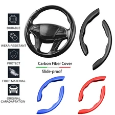 For Jeep Car Steering Wheel Cover Accessories Carbon Fiber Non-slip 15"/ 38cm