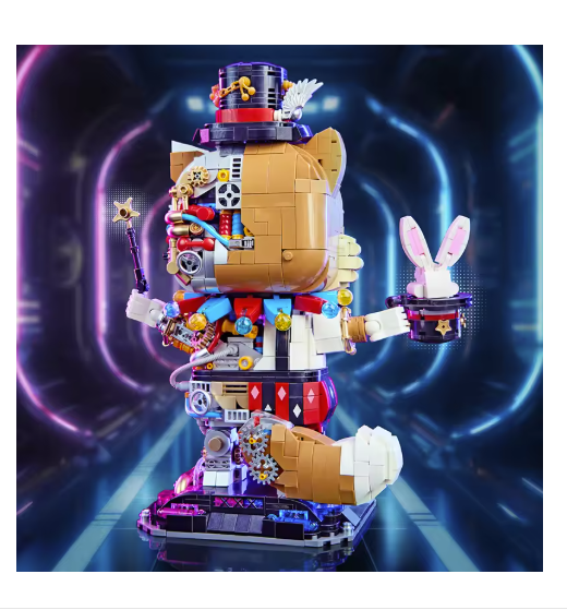 LOZ 1956 Luminous Mechanical Squirrel Puzzle Building Blocks Toy