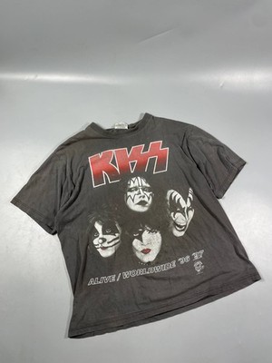 VNTG  90s KISS Alive Worldwide Tour 96/97 Band Rock Punk Tee Men XL Double Sided