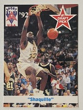1992 Sports Stars USA Shaquille O’Neal (RC) #1 Draft Pick “Shaquille”