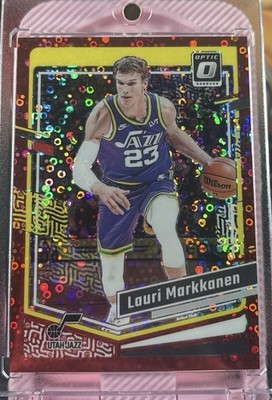 2023-24 Panini Donruss Optic Lauri Markkanen Red Disco Prizm /75 #128