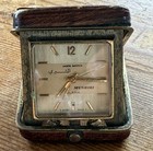Vintage c1960s Miniature Travel Alarm Clock. Mushiri. Swiss Made. Working