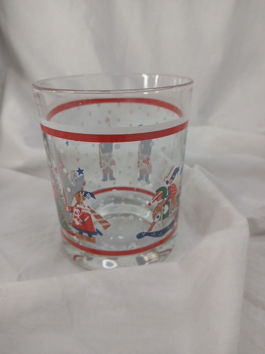 VTG EPOCH Nutcracker Christmas Glass 'Twas The Night Before Christmas' Barware