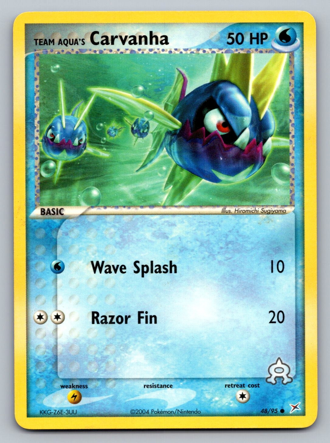 Pokemon TCG Team Magma vs Team Aqua Team Aqua's Carvanha - 48/95
