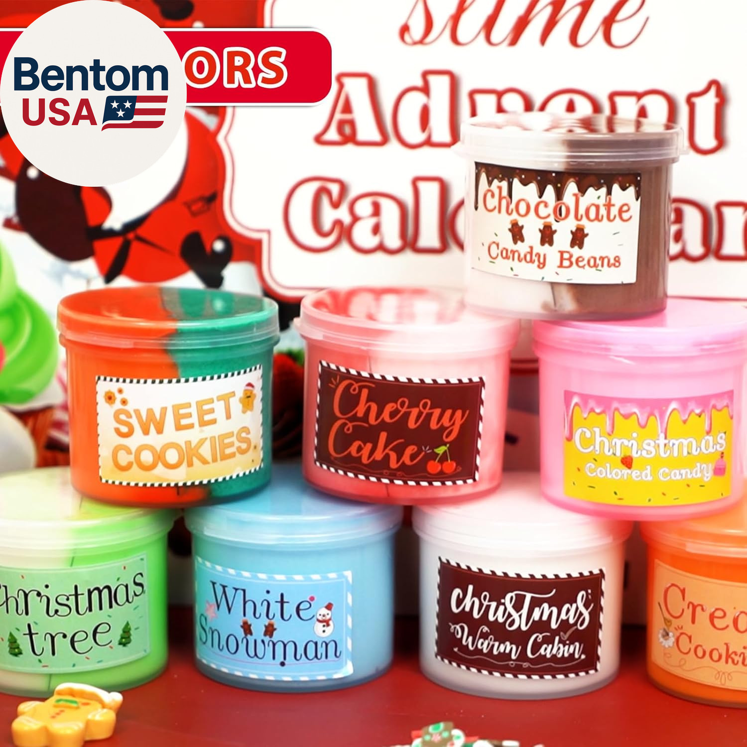 Christmas Slime Advent Calendar 2025, Christmas Countdown Calendar 24 Days of DI