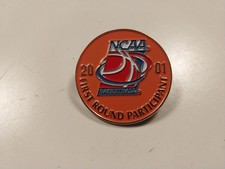 RARE 2001 NCAA Basketball Tournament First Round Participant Credential Pin