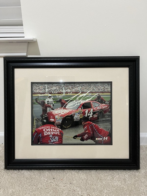 Nascar Framed SIGNED 1/1 Personalized Tony Stewart #14 Pit Stop Autograph