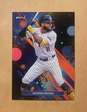 2025 Topps Finest #78 Jackson Chourio Base Common Black Refractor #17/20 Brewers