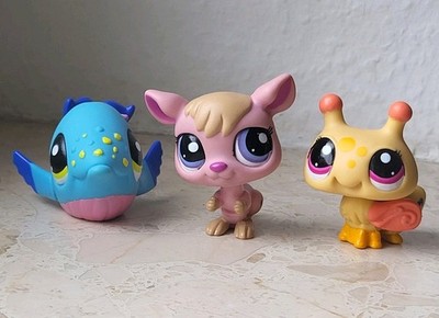 Hasbro Littlest Pet Shop Whale/Wal #1912, Kangaroo/Känguru #1913, Bee/Biene#1914