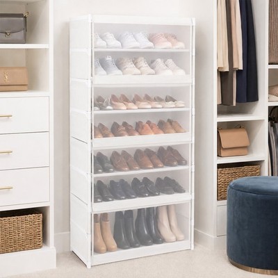 Transparenter Schuhschrank 3/5/7/9 Ebenen Schuhregal Flur Schlafzimmer