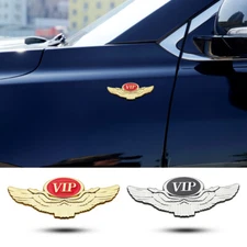 Metal VIP Wings Emblem Car Sticker Fender Side Rear Trunk Badge Universal