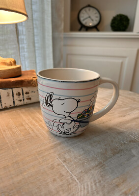 Williams Sonoma Peanuts Snoopy Woodstock Easter Mug NWOT NWOB Read
