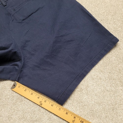 Old Navy Shorts Mens 36 Navy Blue Slim Pleated Chino Built In Flex - Picture 11 of 14