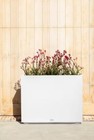 Veradek Block Span 38 in. x 30 in. Height White Plastic Planter