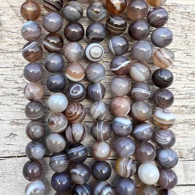 Echte Botswana Achat 6mm 8mm 10mm Perlen 38cm Strang Armband Schmuck herstellung