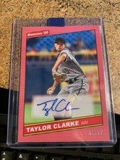 2020 PANINI DONRUSS TAYLOR CLARKE 91/99 AUTOGRAPH 1986 RETRO ~ #86S-TC 