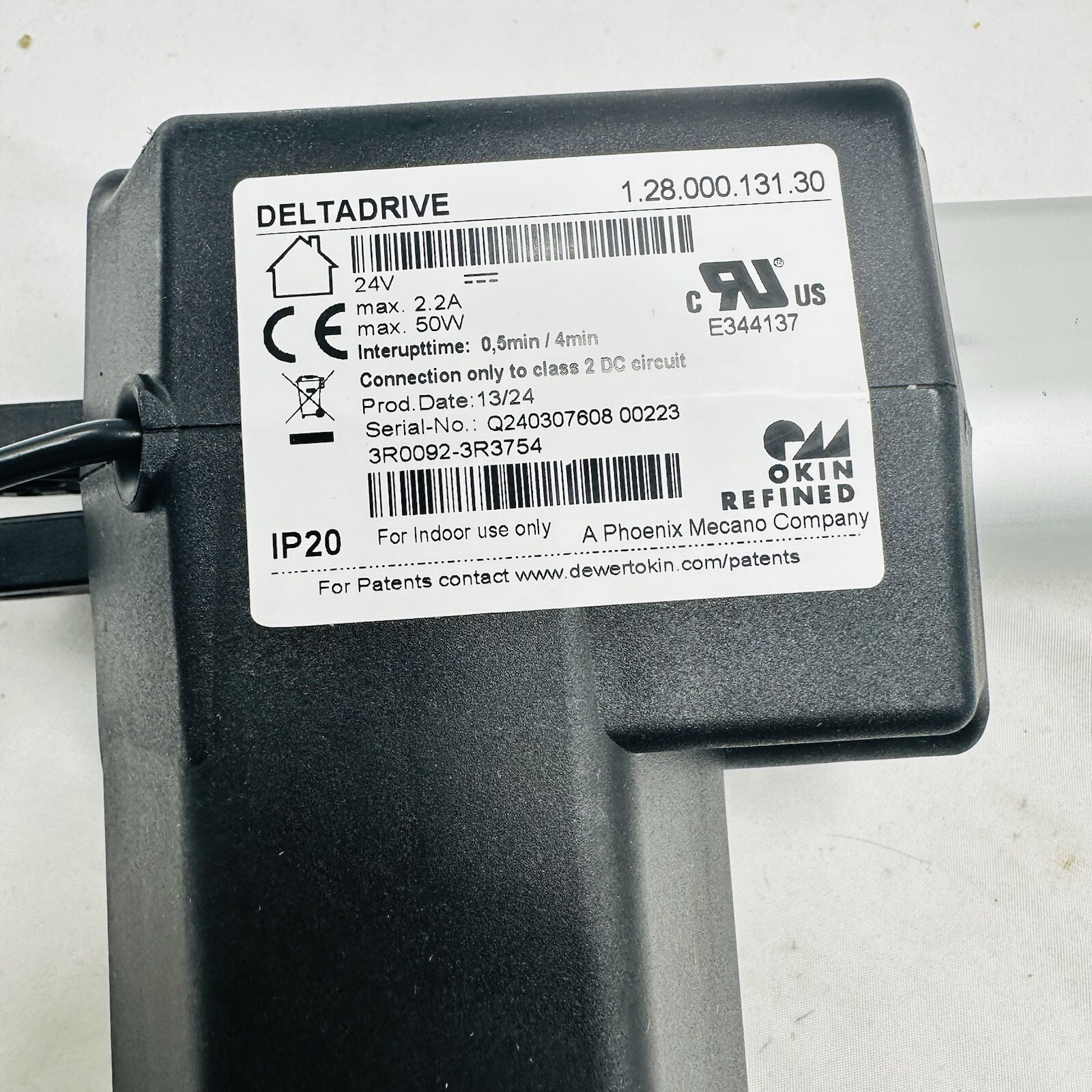 Deltadrive 1.28.000.131.30 Motor Linear Actuator for Lift Chairs Power Recliner