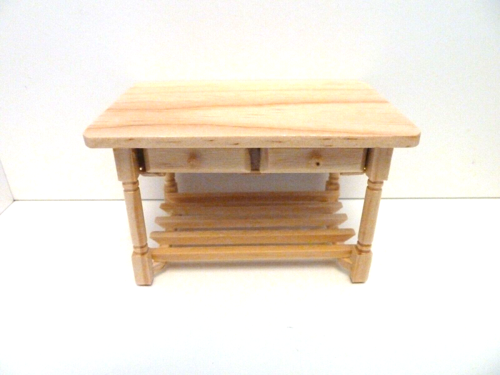 Dolls House Table Pine Side Wooden Kitchen Furniture Miniature 1:12th Scale