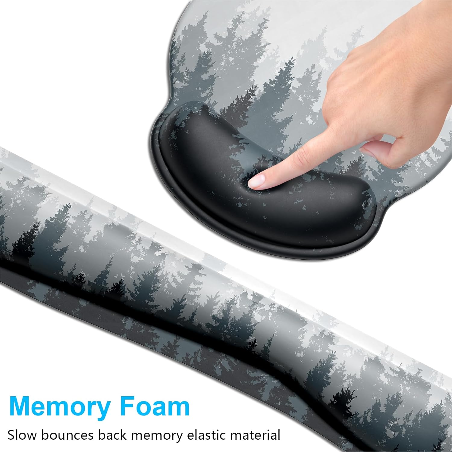 Keyboard Wrist Rest and Mouse Pad with Wrist Support, Cute Memory Foam Cushio...