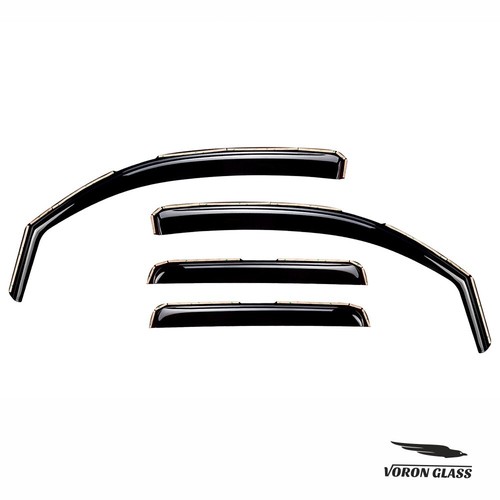 Rain Guards Vent Visors Shade for 05-15 Toyota Tacoma Double Cab SHATTERPROOF - Picture 9 of 9
