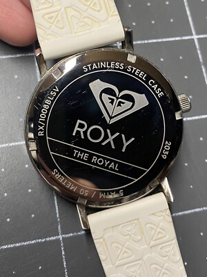 Roxy The Royal Womens Quartz Watch Black Glitter Dial Rose Gold Tone New Battery Roxy Quiksilver 40mm Unisex Watch Silver Tone Case, Blue  main image 4