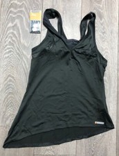 zumba grey  vest top + bra support ladies gym training dance Size S M L XL XXL