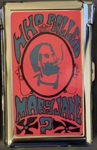 Cool "Who Rolled Mary Jane" Case With Butane Lighter 